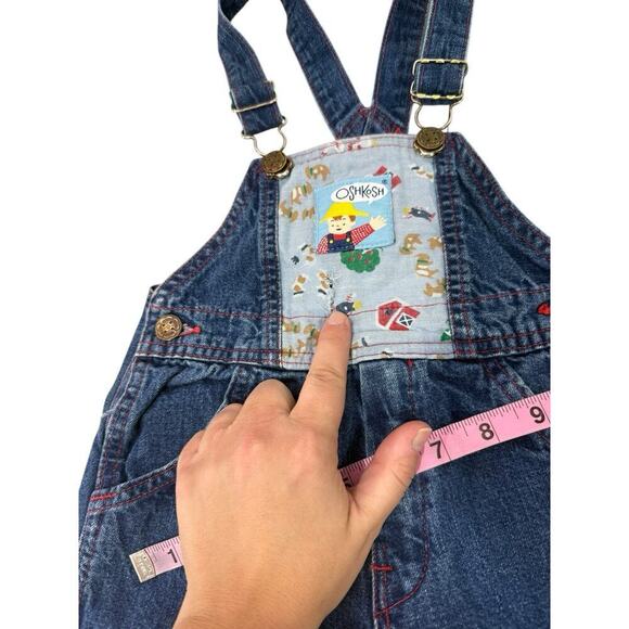 Vintage Oshkosh Farmer Farm Denim Overalls Kids Size 3T READ - Picture 9 of 10